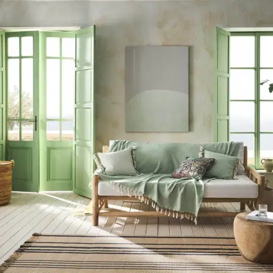 Ριχτάρι Διακοσμητικό 180x180cm Kianga Bean Green