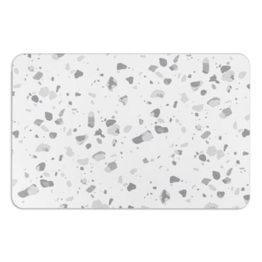 Artsy Mats - Αντιολισθητικό Πατάκι Μπάνιου Grey Terrazzo White Stone 39x60cm