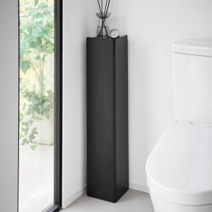 1490-TOWER-Slim-Toilet-Paper-Stocker-with-Casters-BK-01