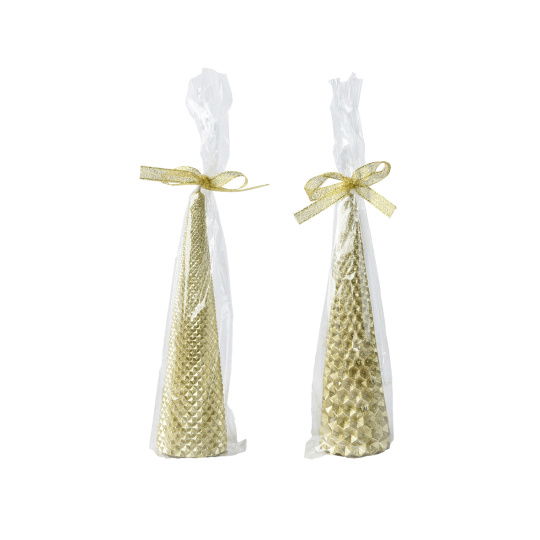 Set2 Κεριά Light Gold 5.5x20cm