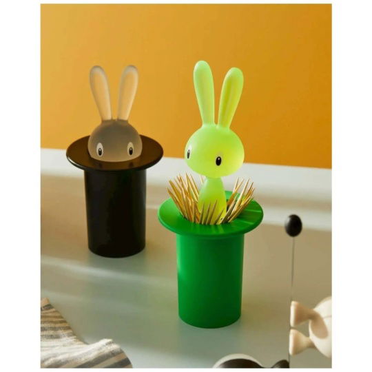 Alessi Θήκη για Οδοντογλυφίδες Πράσινη 14cm Magic Bunny