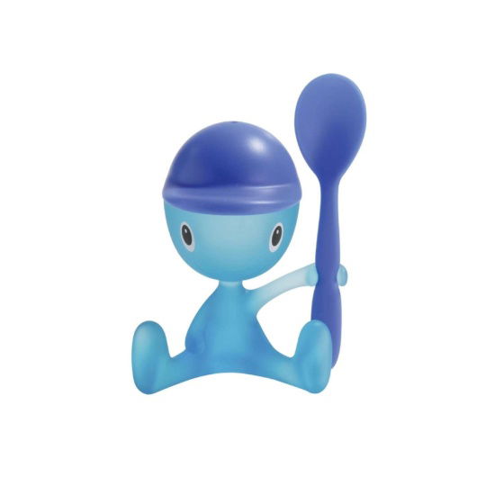 Alessi Αυγοθήκη με Κουτάλι 11x9x8cm Μπλε-Γαλάζιο Cico