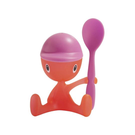 Alessi Θήκη Αυγού και Κουτάλι Ροζ 11.5x9x8cm Cico