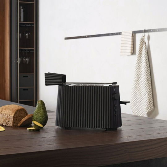 Alessi Φρυγανιέρα 2 Θέσεων Μαύρη Plisse 25x34.5x18.5cm