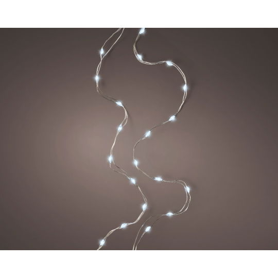 Micro 100LED Φωτάκια Συρμάτινα Silver/Cool White 495cm
