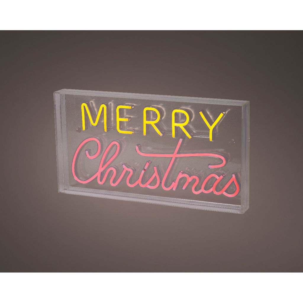 Πινακίδα Neon 220LED Merry Christmas με Usb