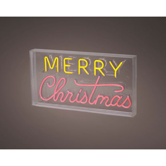 Πινακίδα Neon 220LED Merry Christmas με Usb