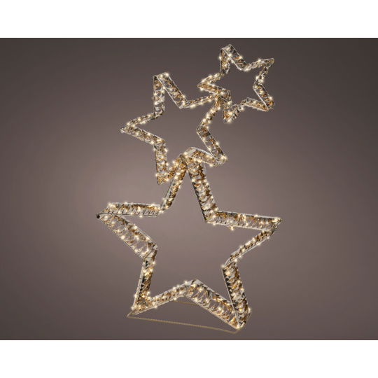Micro 350LED Αστέρια Χρυσά Θερμού Φωτισμού 10x51x80cm