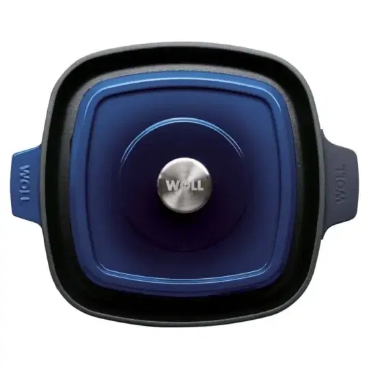 Γκριλιέρα μαντεμένια επισμαλτωμένη με πρέσσα ψησίματος μπλε 28x28 εκατ. Cobalt Blue Iron