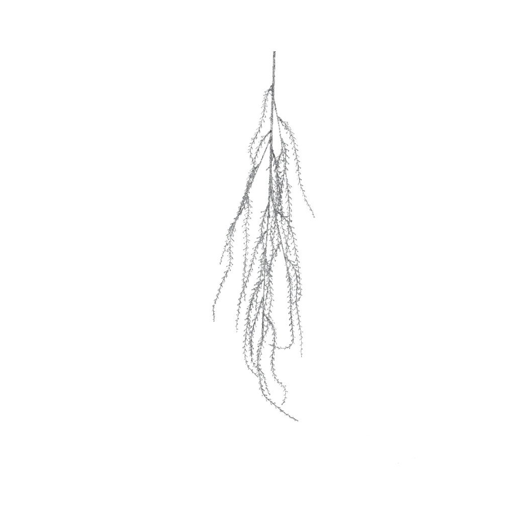 Διακοσμητικό Κλαδί Γιρλάντα Ασημί 20x6x140cm