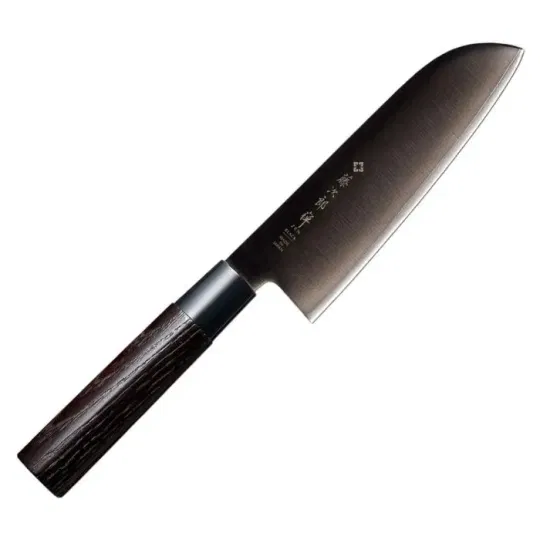 Μαχαίρι Santoku 16.5 εκατ. με λαβή καστανιάς Black Zen