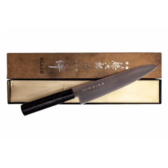 Μαχαίρι Santoku 16.5 εκατ. με λαβή καστανιάς Black Zen