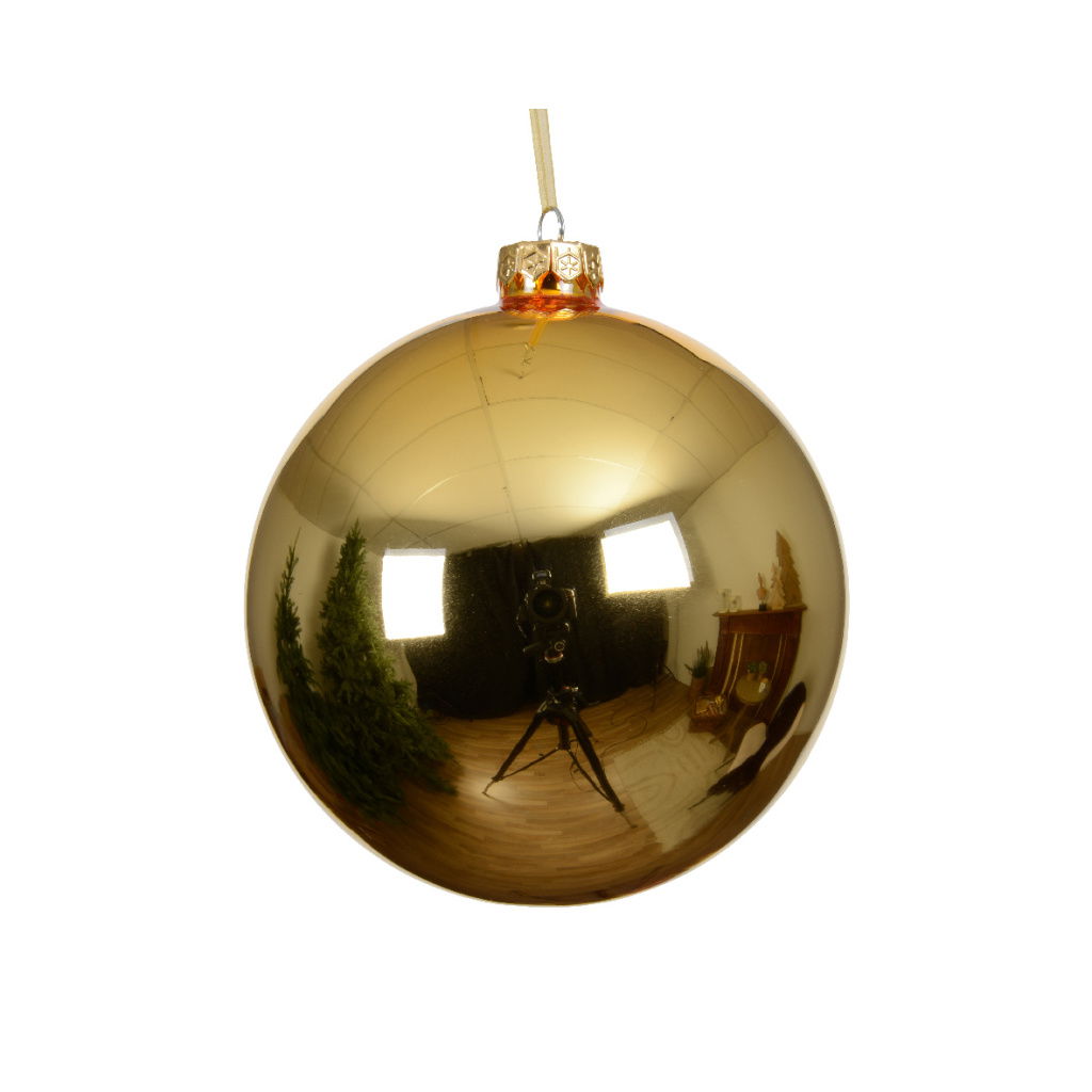 Χριστουγεννιάτικη Γυάλινη Μπάλα Light Gold 15cm