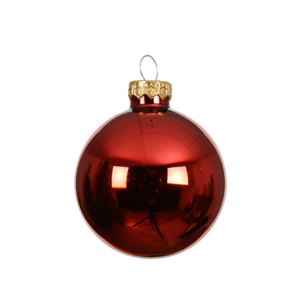 Χριστουγεννιάτικη Γυάλινη Μπάλα Christmas Red 15cm