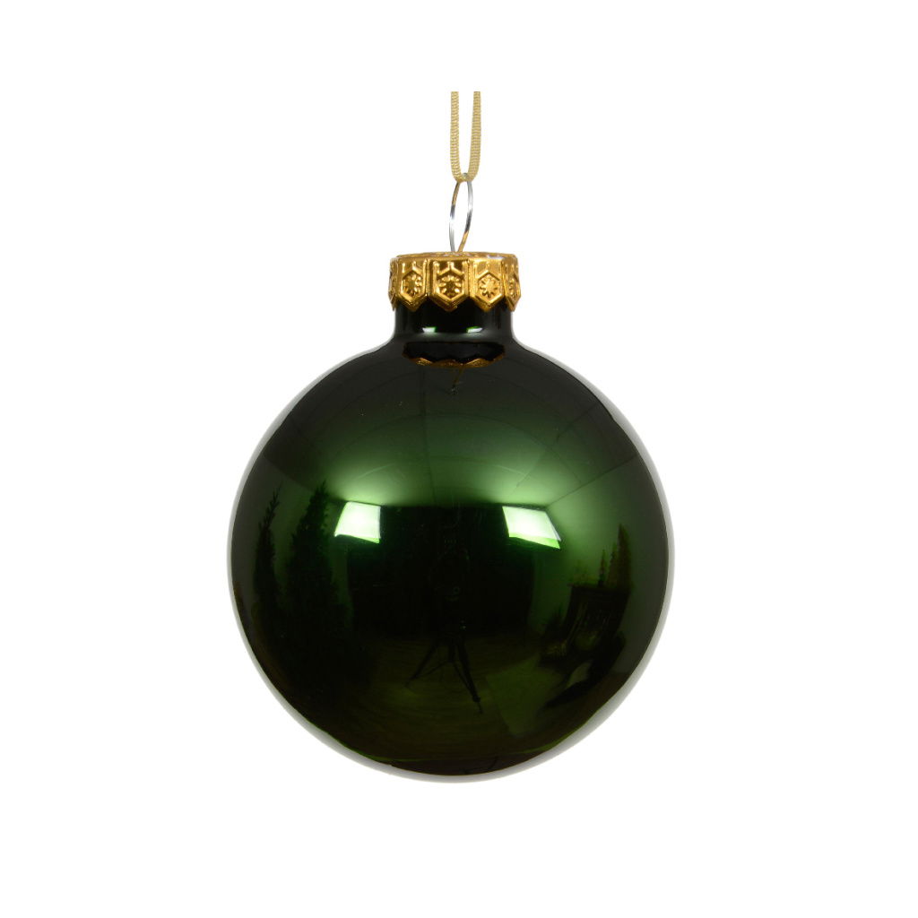 Χριστουγεννιάτικη Γυάλινη Μπάλα Pine Green 15cm