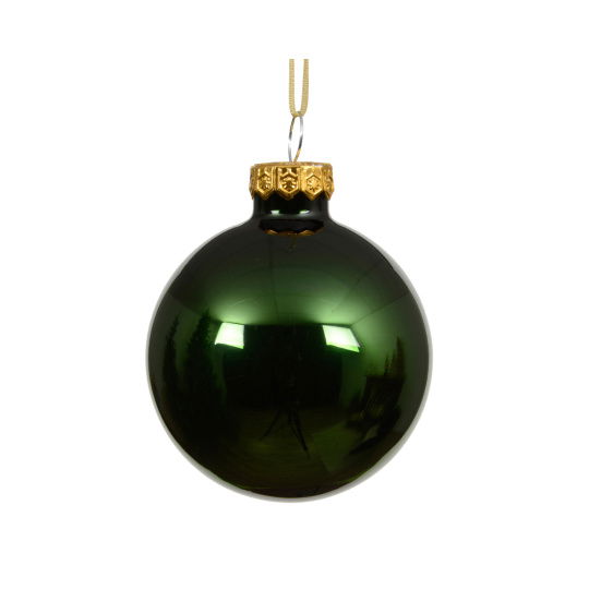 Χριστουγεννιάτικη Γυάλινη Μπάλα Pine Green 15cm