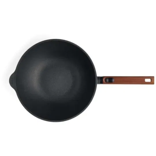 Wok αντικολλητικό από χυτό αλουμίνιο με αποσπώμενη ξύλινη λαβή 30 εκατ. Eco Logic QXR
