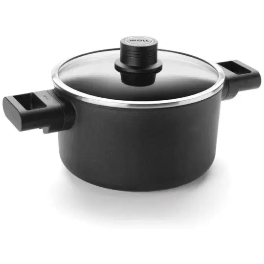 Χύτρα αντικολλητική από χυτό αλουμίνιο με γυάλινο καπάκι 20 εκατ. 3 λτ. Diamond XR Logic