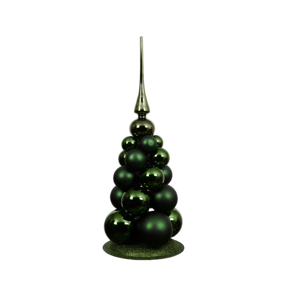 Set21 Γυάλινα Δεντράκια Pine Green 4cm