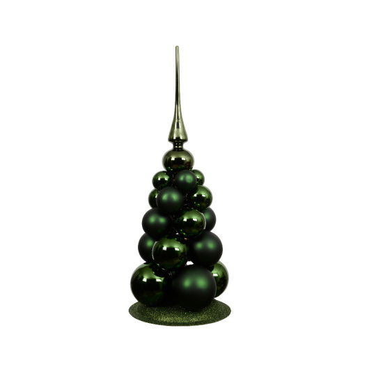 Set21 Γυάλινα Δεντράκια Pine Green 4cm