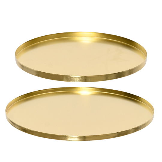 Set2 Χριστουγεννιάτικα Πλατώ Χρυσό 35x1.50cm