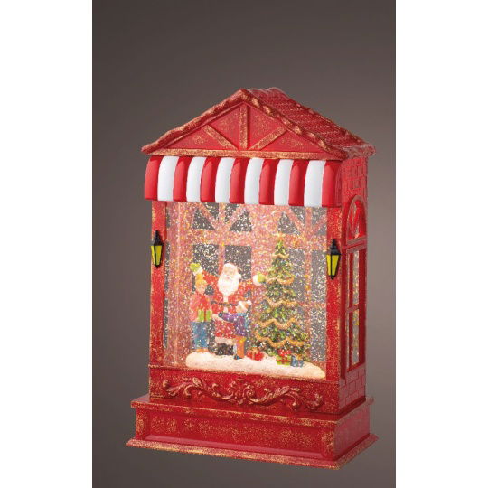 Διακοσμητικό 1LED Θερμού Φωτισμού Άγιος Βασίλης Water Spinner 9.30x16x25.50cm