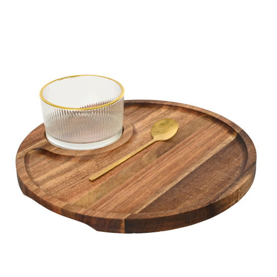 Set3 Σκεύη Tapas Ξύλο Ακακίας 24x6.50cm