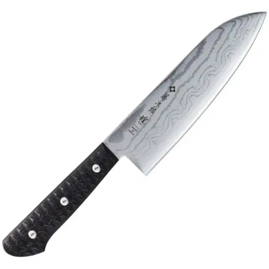 Μαχαίρι Santoku 17 εκατ. από δαμασκηνό ατσάλι με λαβή micarta Gai