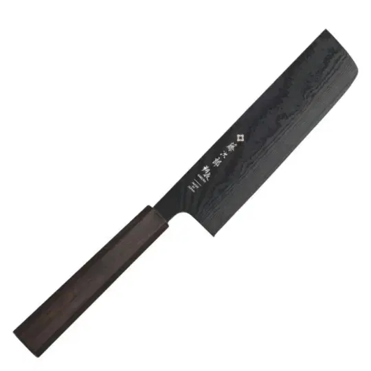 Μαχαίρι  Nakiri 16.5 εκατ. από δαμασκηνό ατσάλι με λαβή έβενου Sakuya