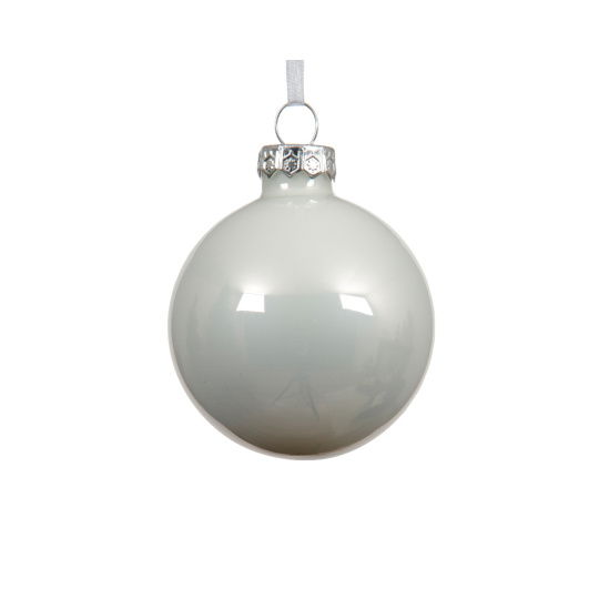 Χριστουγεννιάτικη Γυάλινη Μπάλα Winter White 15cm