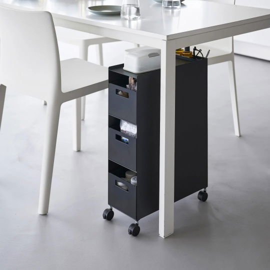 Yamazaki - Τροχήλατο Καλάθι Αποθηκέυσης 3 Επιπέδων Tower BK