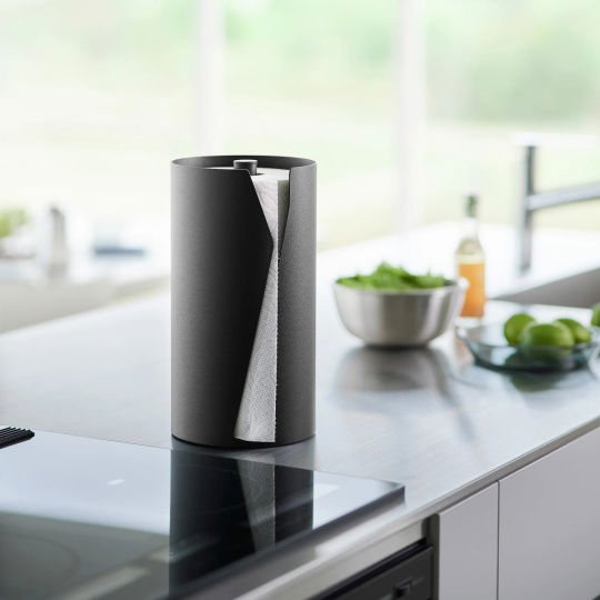 Yamazaki - Θήκη Για Χαρτί Κουζίνας Round Tower BK