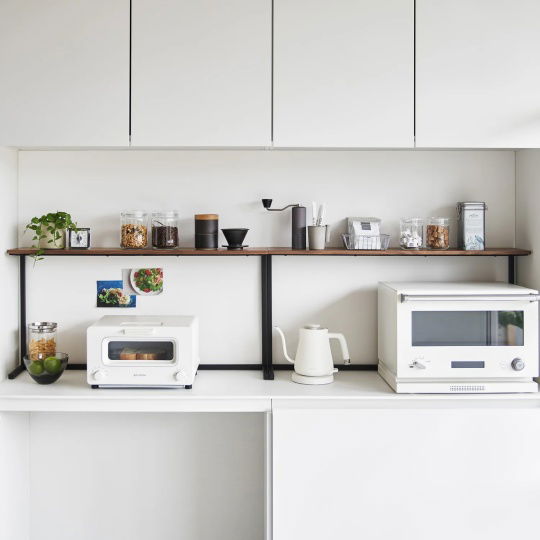 Yamazaki - Ράφι Πάγκου Κουζίνας Με Ξύλινη Επιφάνεια Tower BK