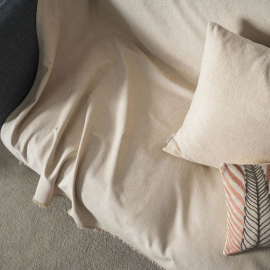 Ριχτάρι Zephyr Ecru 180x250cm Διθέσιου Καναπέ