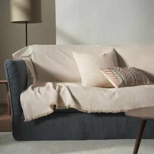 Ριχτάρι Zephyr Ecru 180x310cm Τριθέσιου Καναπέ