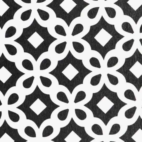 Artsy Mats - Αντιολισθητικό Πατάκι Μπάνιου Black Pattern White Stone 39x60cm