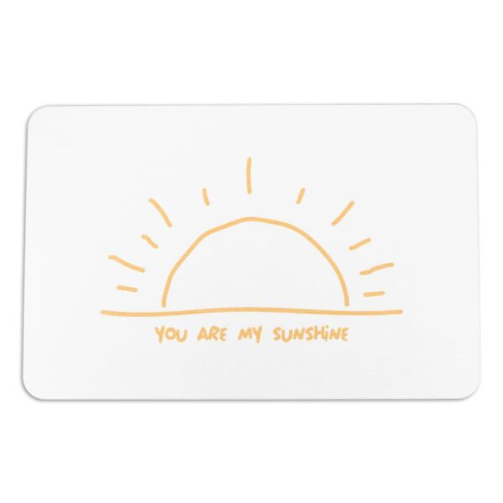 Artsy Mats - Αντιολισθητικό Πατάκι Μπάνιου You Are My Sunshine White Stone 39x60cm