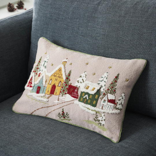 Μαξιλαροθήκη 30x45cm Xmas Village