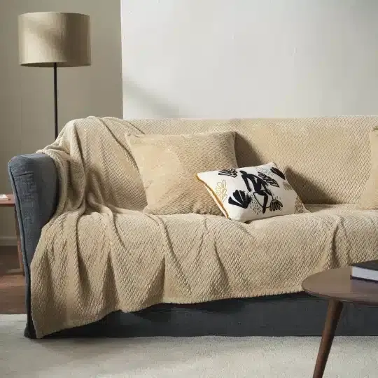 Ριχτάρι Cinnabar Sesame Beige 180x300cm Τριθέσιου Καναπέ