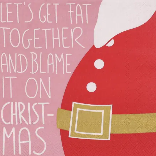 Raeder - Χριστουγεννιάτικη Χαρτοπετσέτα Let´s Get Fat Together