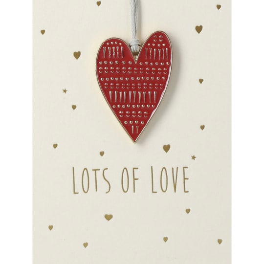 Raeder - Μίνι Κάρτα Με Μεταλλικό Στολίδι Heart