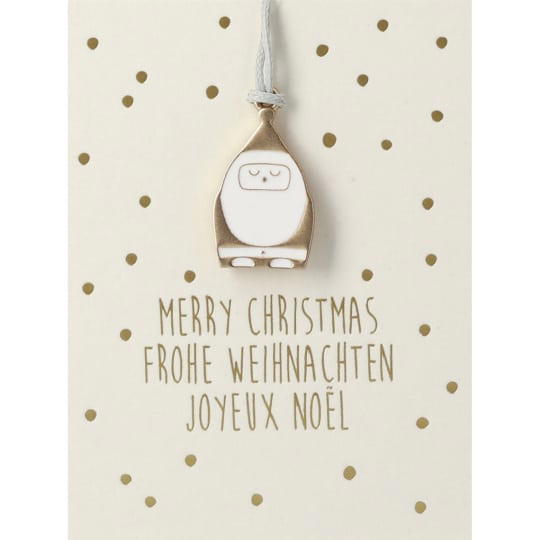 Raeder - Μίνι Κάρτα Με Μεταλλικό Στολίδι Santa Claus