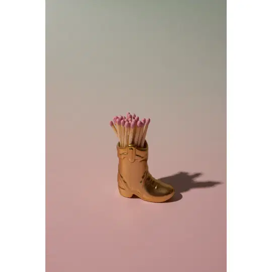 25 Σπίρτα Ασφαλείας Σε Χρυσαφένια Κεραμική Nashville Μπότα 7.5cm