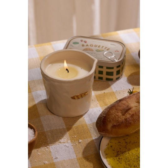 Rosemary Thyme Φυτικό Κερί 226gr Σε Κεραμικό Δοχείο Bistro French Baguette