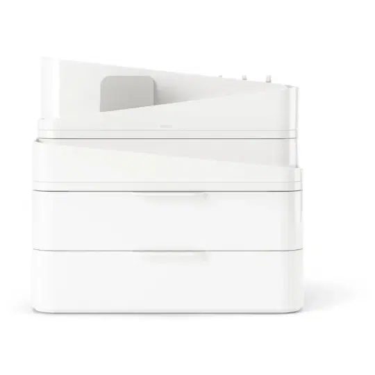 Βάση Οργάνωσης Καλλυντικών Glam Large 27x18x25cm White-Grey