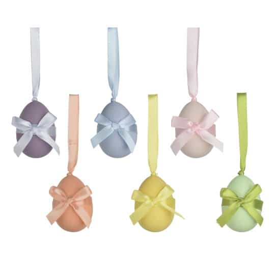 Σετ6 Κρεμαστά Πασχαλινά Αβγά 6cm